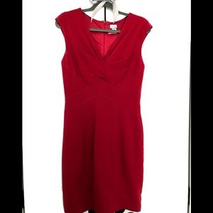 Cache Red Knit Sheath Dress